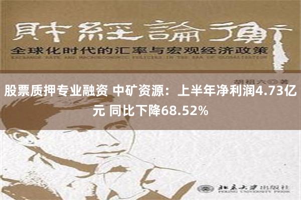 股票质押专业融资 中矿资源：上半年净利润4.73亿元 同比下降68.52%